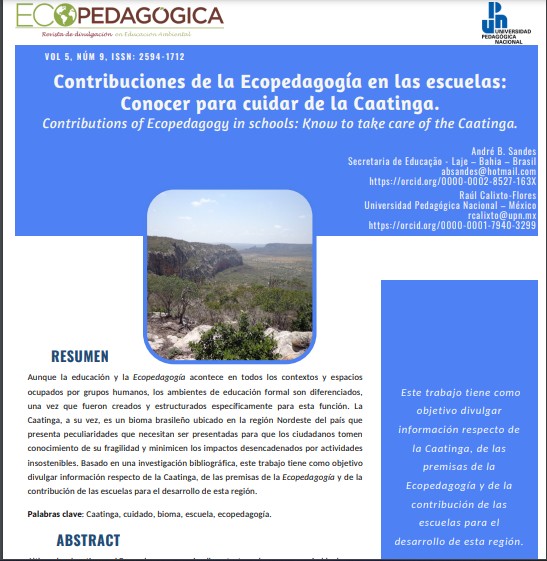 Contribuciones de la Ecopedagogía e las escuelas: Conocer pata cuidar de la Caatinga