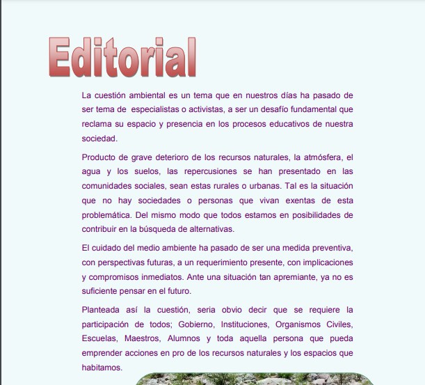 Ecopedagógica 1 – Editorial