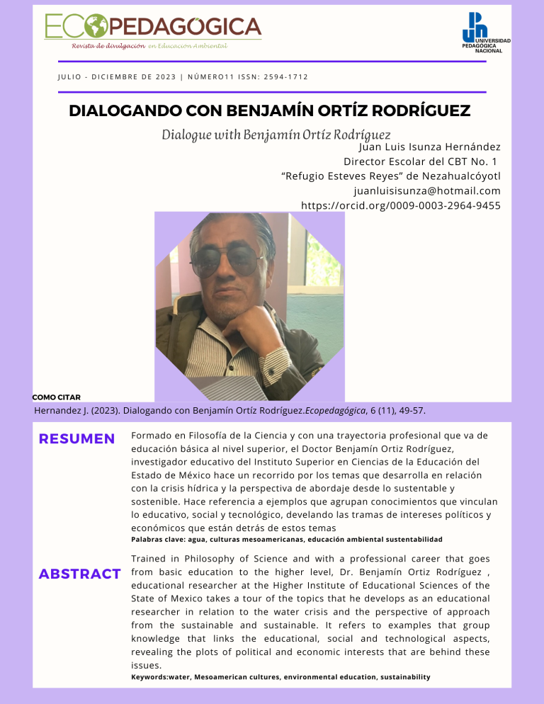 Dialogando con Benjamín Ortíz Rodríguez
