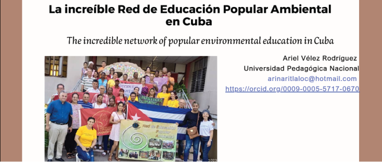La increíble Red de Educación Popular Ambiental en Cuba.