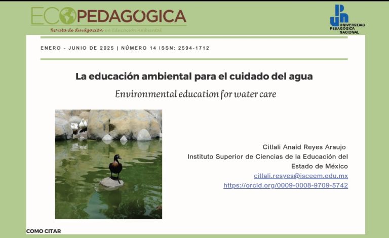 La educación ambiental para el cuidado del agua