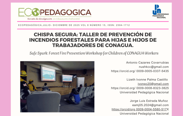 Chispa segura: taller de prevención de incendios forestales para hijas e hijos de trabajadores de CONAGUA.